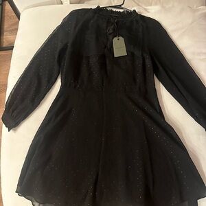 Black Brand new All Saints lace dress with a zip at the back #lacedress